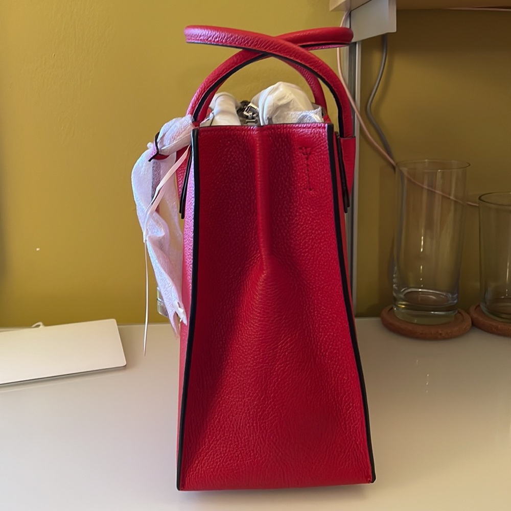 Michael Kors red Mercer hand bag purse satchel - Picture 7 of 12